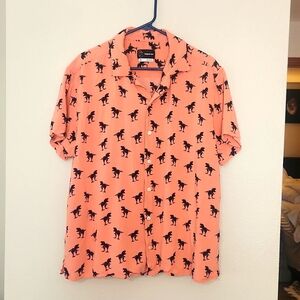 T Rex button down